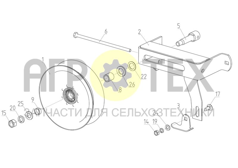 Шкив натяжной (54-2-77Д) (№1 на схеме)